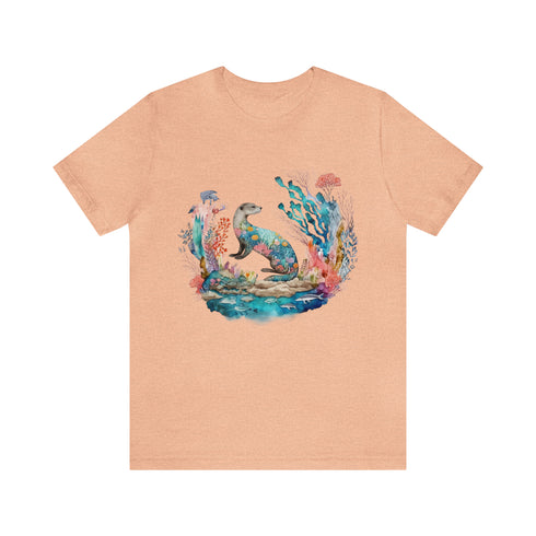 Oceanic Dreams - Short Sleeve Tee Heather Peach